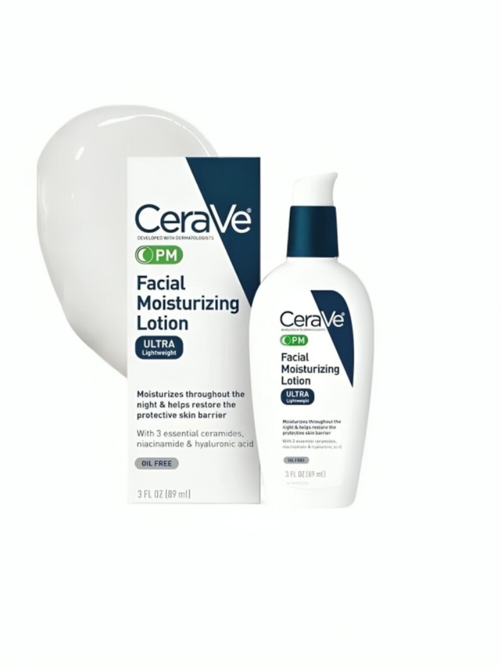CeraVe PM Facial Moisturizing Lotion Utral Lightweight Oil Free 3 oz